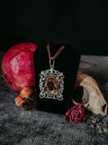 19" Moth in Resin Pendant – Transformation, Intuition & Night Symbolism Jewelry
