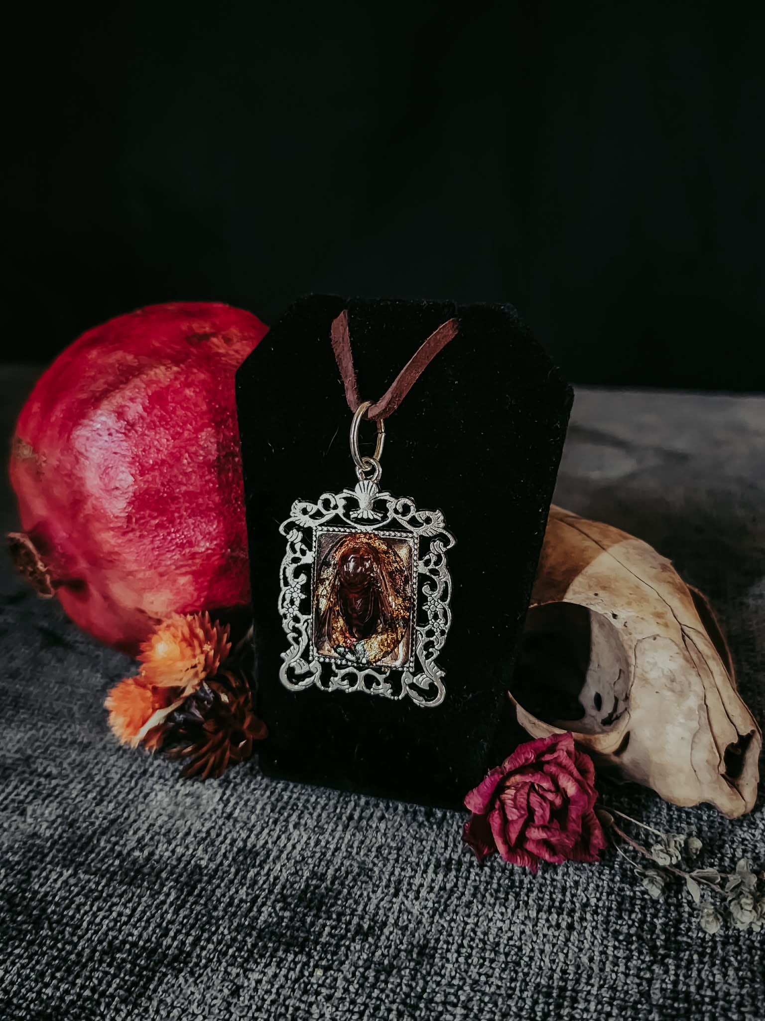 19" Moth in Resin Pendant – Transformation, Intuition & Night Symbolism Jewelry