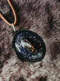 Pharaoh Cicada Resin & Leather Cord Necklace